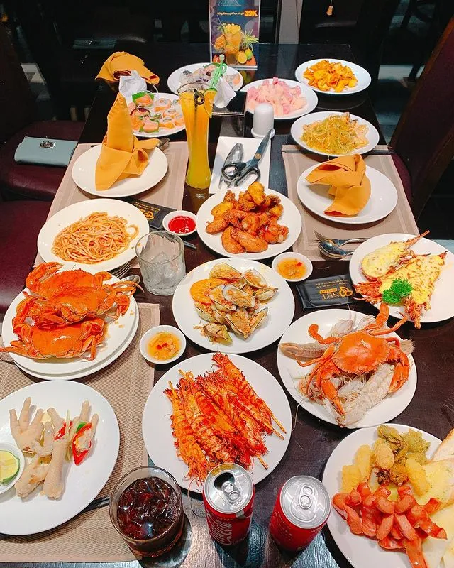 Menu buffet hải sản Hào Nam