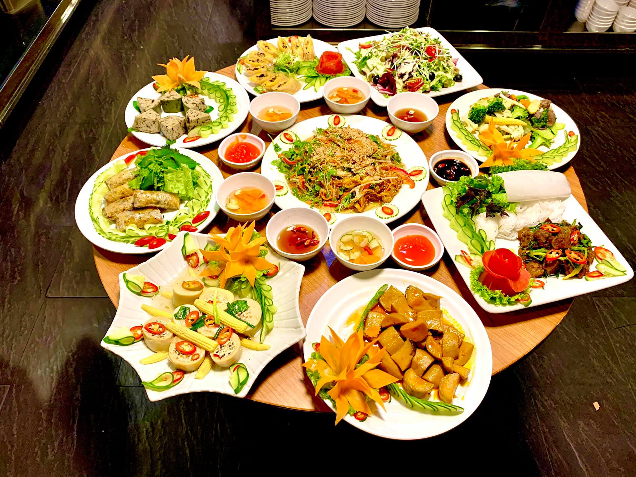 buffet chay an lạc da dang